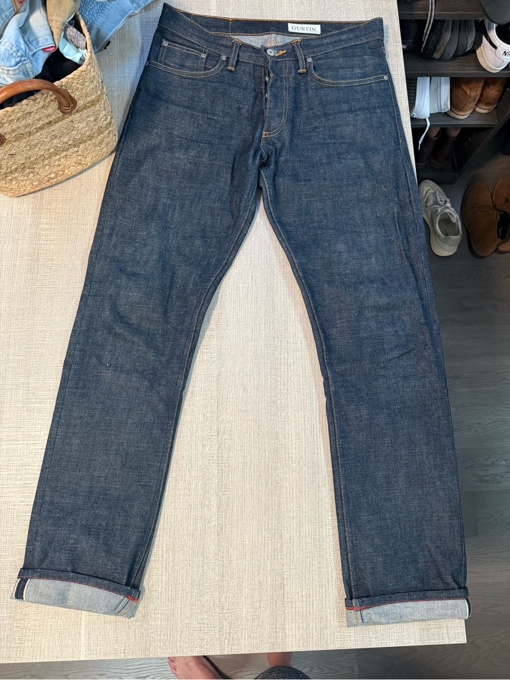 Gustin Dark Indigo Slim-Straight Men's Jeans
